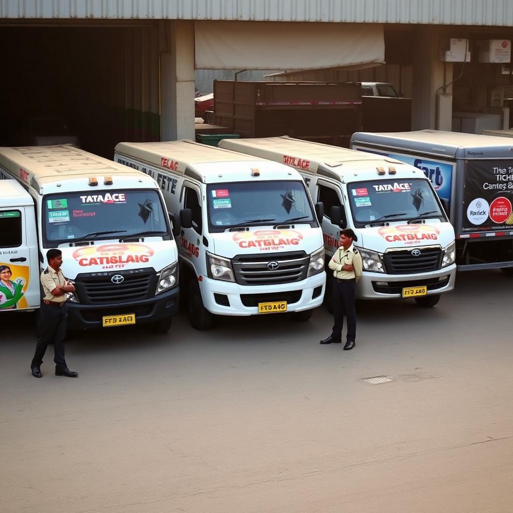 Vehicle Branding fleet lineup including the Eicher Truck